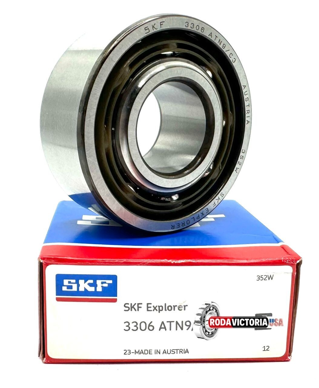 SKF 3306 A TN9 C3 ANGULAR CONTACT BALL BEARING, OPEN, NO SEALS 30x72x30,2mm 5306