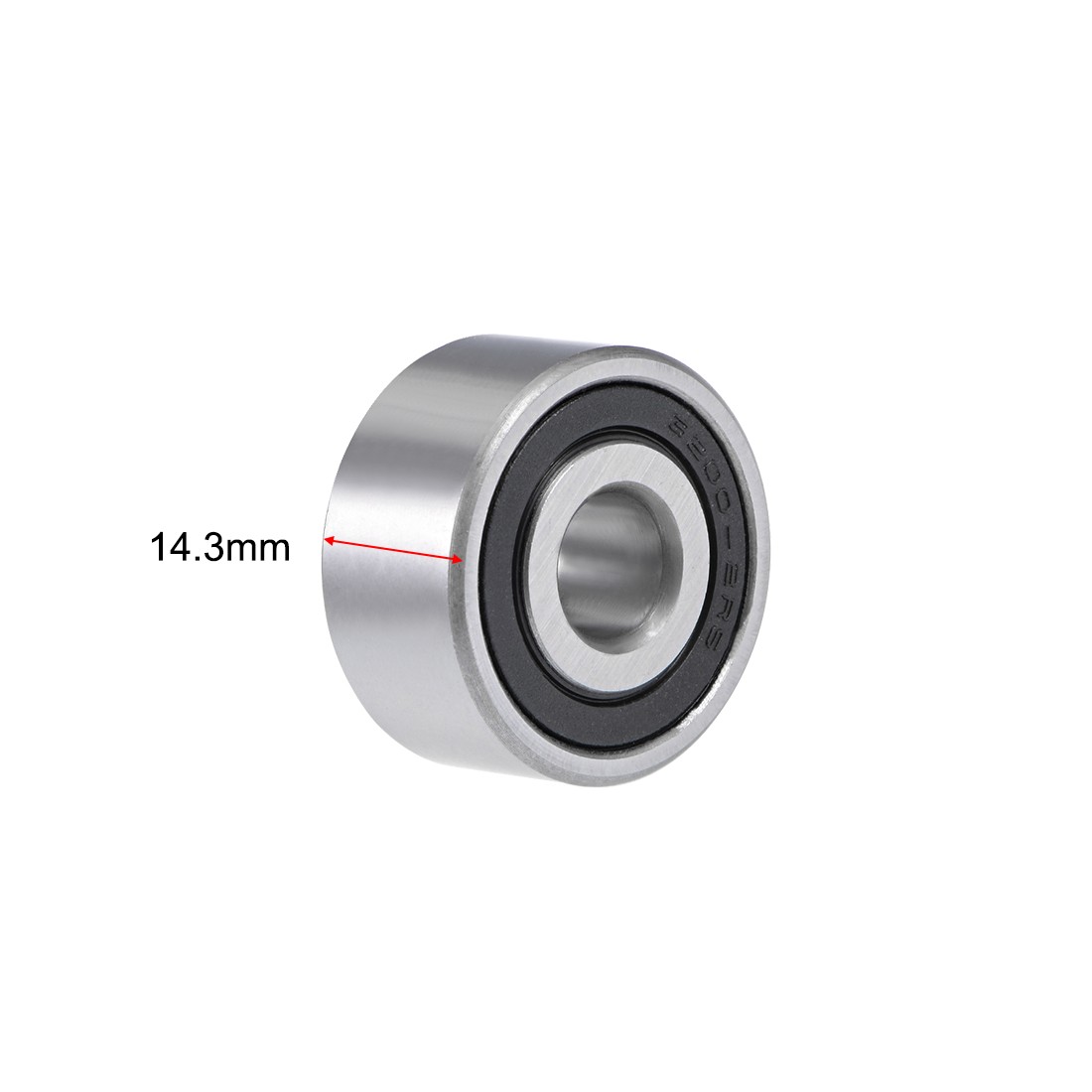 2pcs 10X30X14.3mm 3200-2RS Angular Contact Ball Bearing
