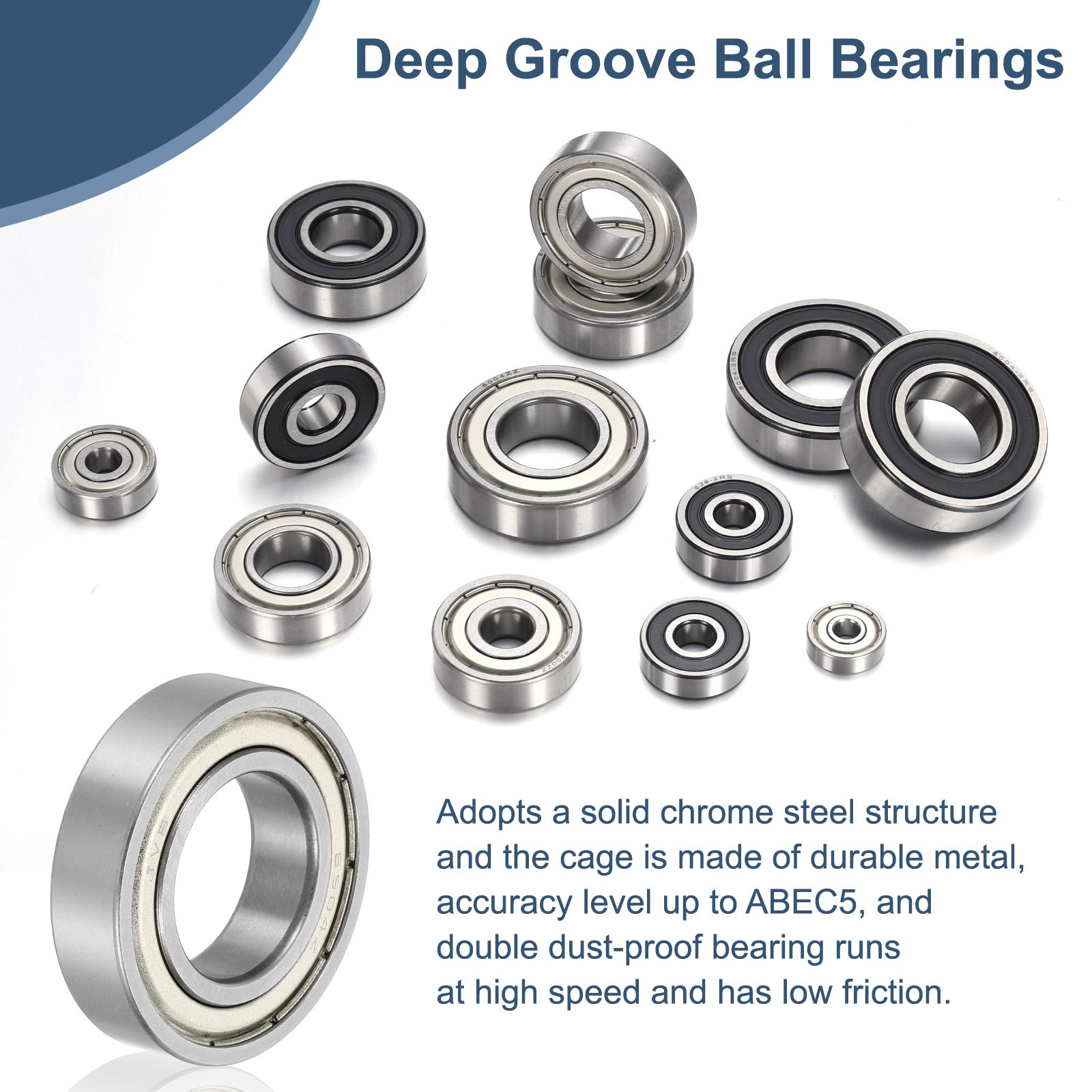 4 Pack 20 x 37 x 9mm 6904ZZ Deep Groove Ball Bearings ABEC5