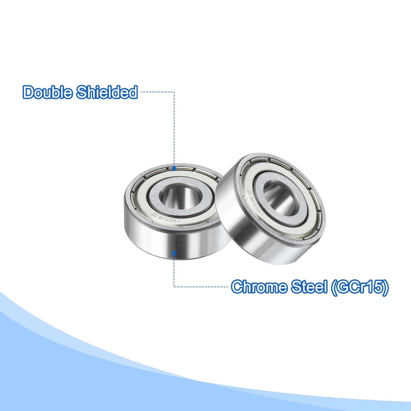 5Pcs 1614ZZ Deep Groove Ball Bearings 3/8″x1-1/8″x3/8″ Double Metal Shielded Z3
