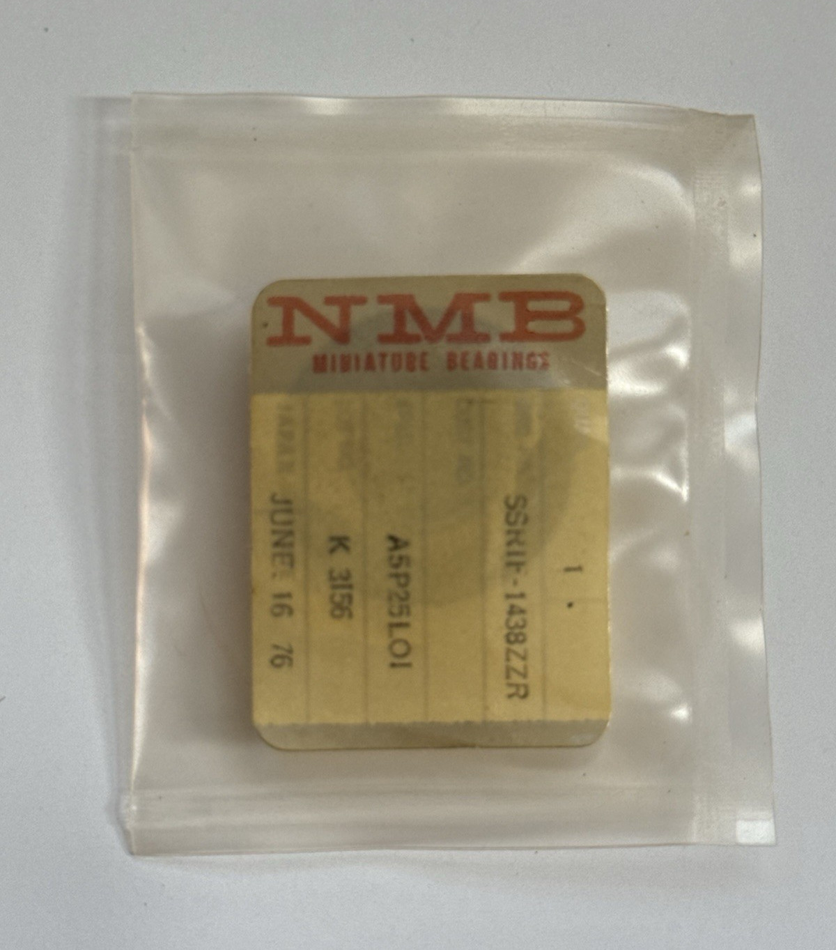 NMB Miniature Ball Bearing SSKIF-1438ZZR Steel 1/4 x 3/8 x 1/8 in