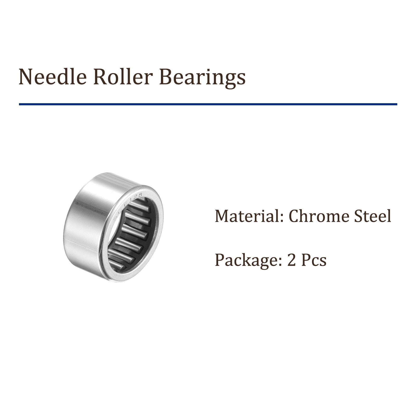 2pcs SCE128 Needle Roller Bearings – [3/4″x1″x1/2″] for Gearbox Use