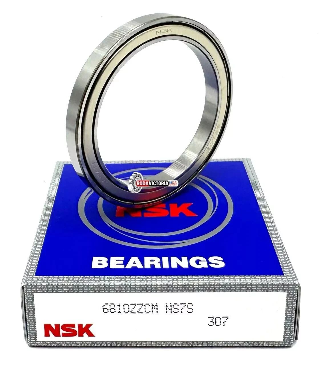 NSK Japan 6810 ZZ CM Deep Groove Ball Bearing, Metal Shielded 61810 50x65x7 mm