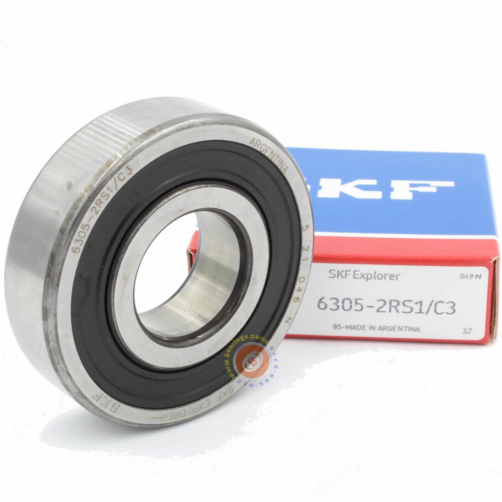 SKF Explorer 6305-2RS1/C3 Roller Bearing NEW IN BOX **Quick Shipping**