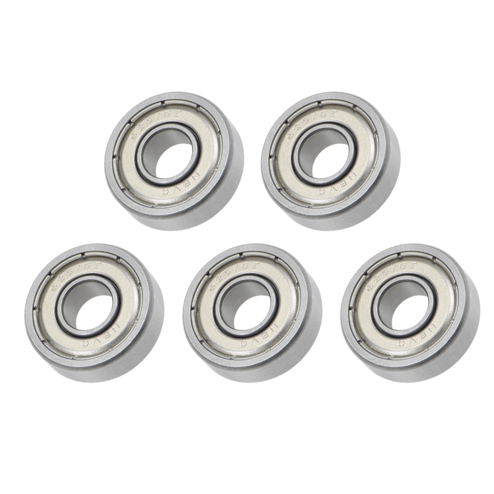Bearings (R1660ZZ, 6mmx16mmx5mm) 5Pcs, Chromium Steel Double Shielded