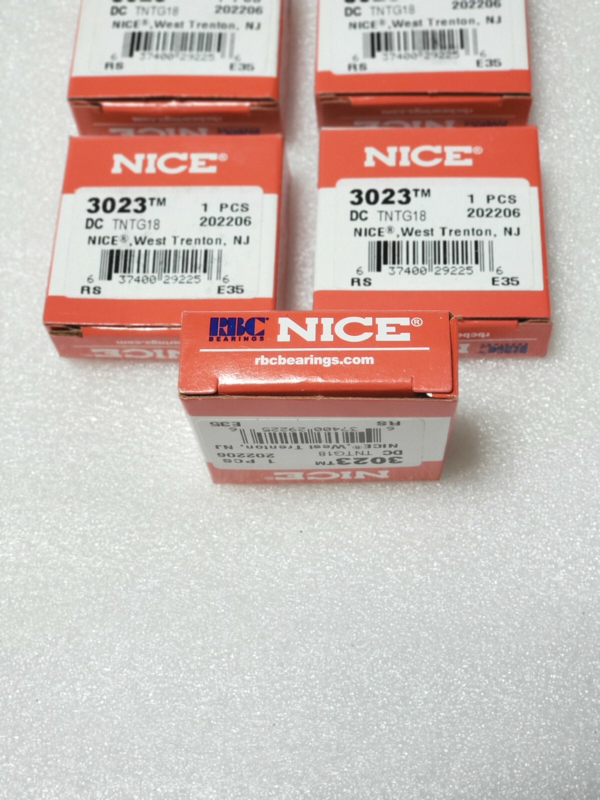 Lot of 5 Pcs. – RBC Bearing 3023DCTNTG18 Radial/Deep Groove Ball Bearings, NICE