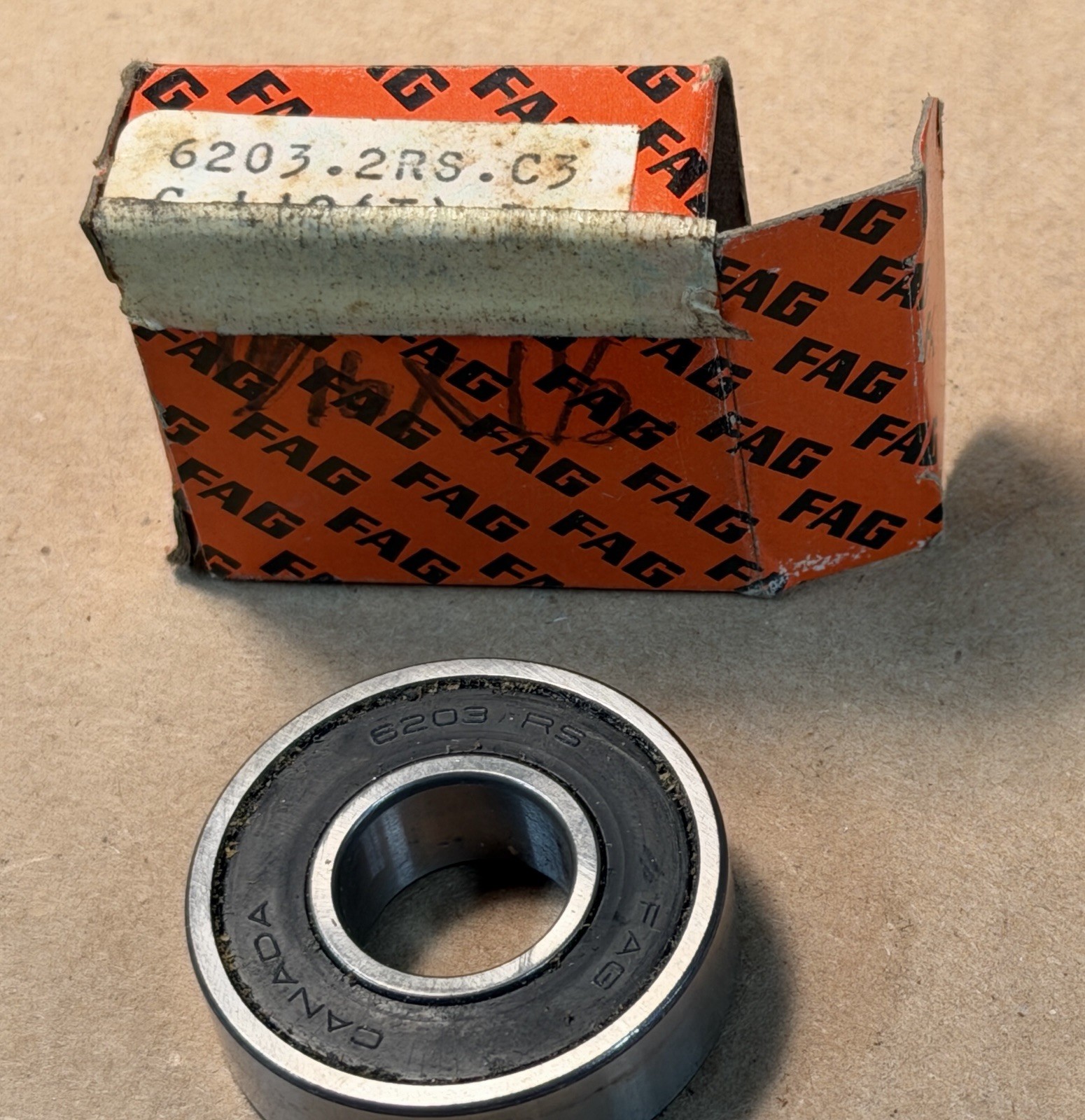 FAG 6203 2RS C3 PREMIUM RUBBER SEALED BEARING 17X40X12MM New Old Stock