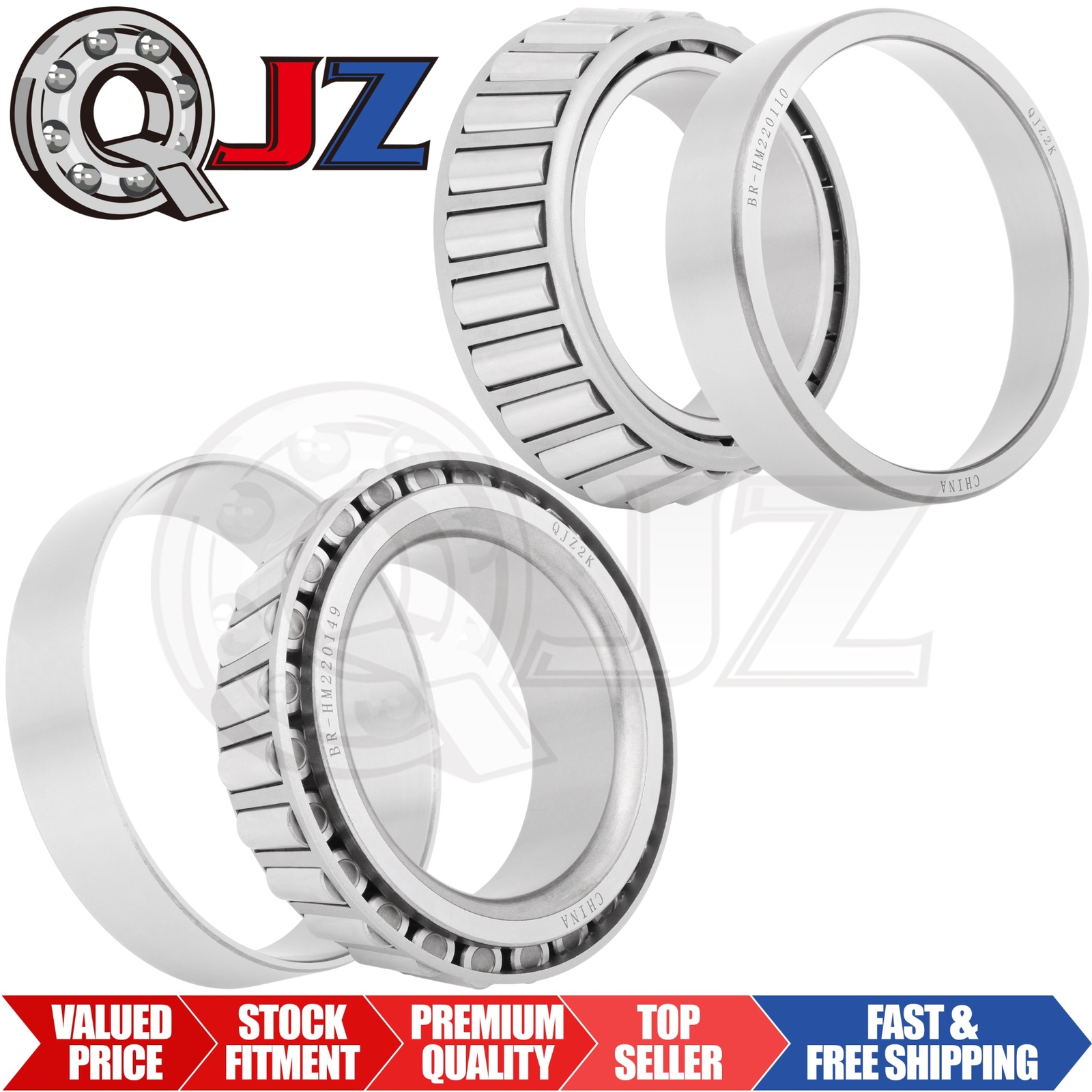 [Qty.2] New HM220149-HM220110 Tapered Roller Bearing Set [3.936″ ID x 1.6535″ W]