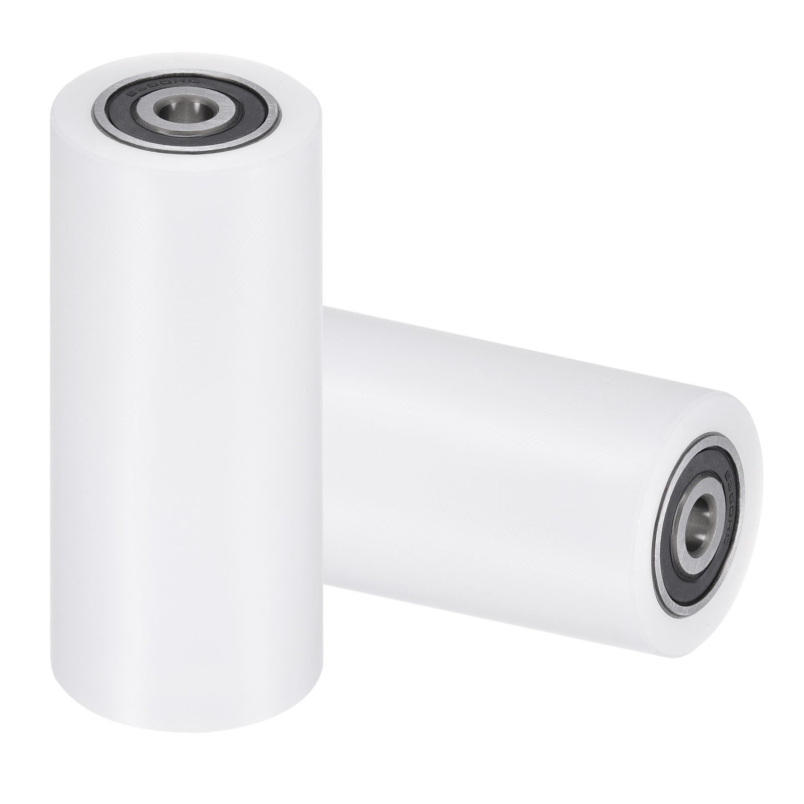 2Pcs Nylon Roller Wheel with Bearings, 25/64″x2″x4-23/32″ Nylon Pulley