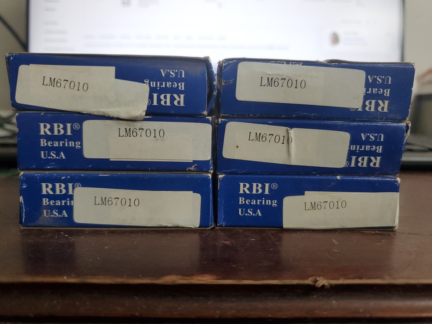 (6-PCS) RBI LM67010 Tapered Roller Bearing Cup (TA34MS)