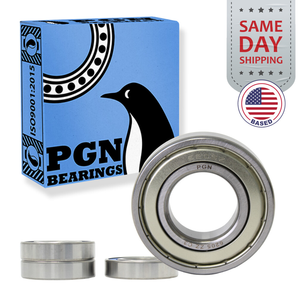 (4) 6205-ZZ Premium Metal Shield Ball Bearing C3 EMQ, 25x52x15, 6205 ZZ 6205z