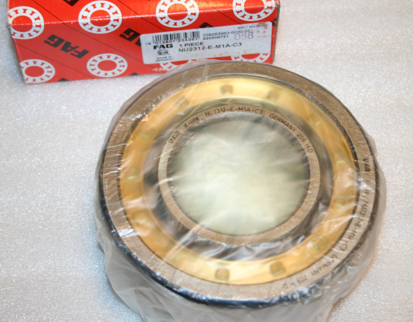 GENUINE FAG NU2312-E-M1A-C3 Cylindrical Roller Bearing, 60 x 130 x 46 mm * NEW *