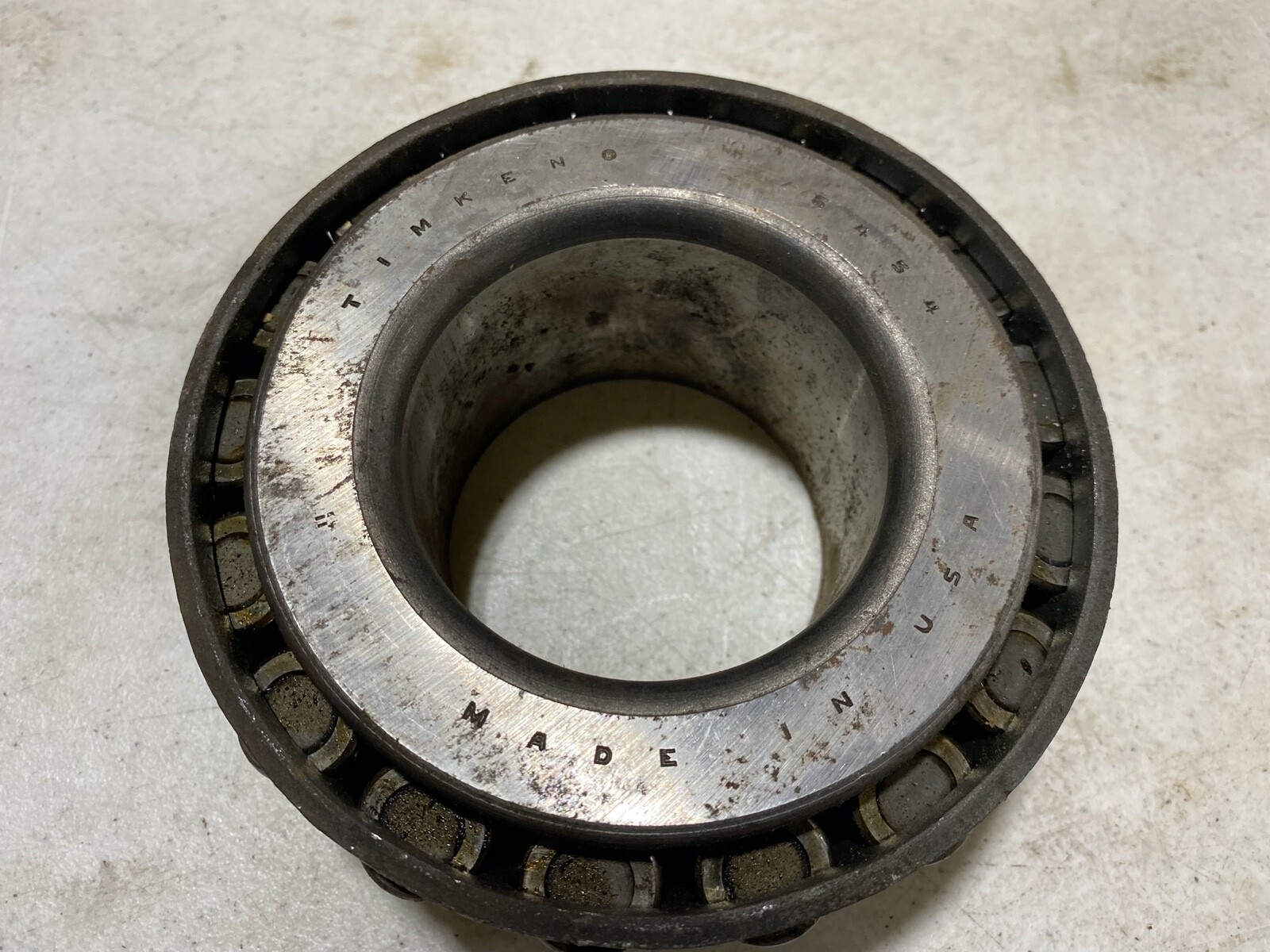 One (1) Timken 6454 Tapered Roller Bearing Cone, used? no box