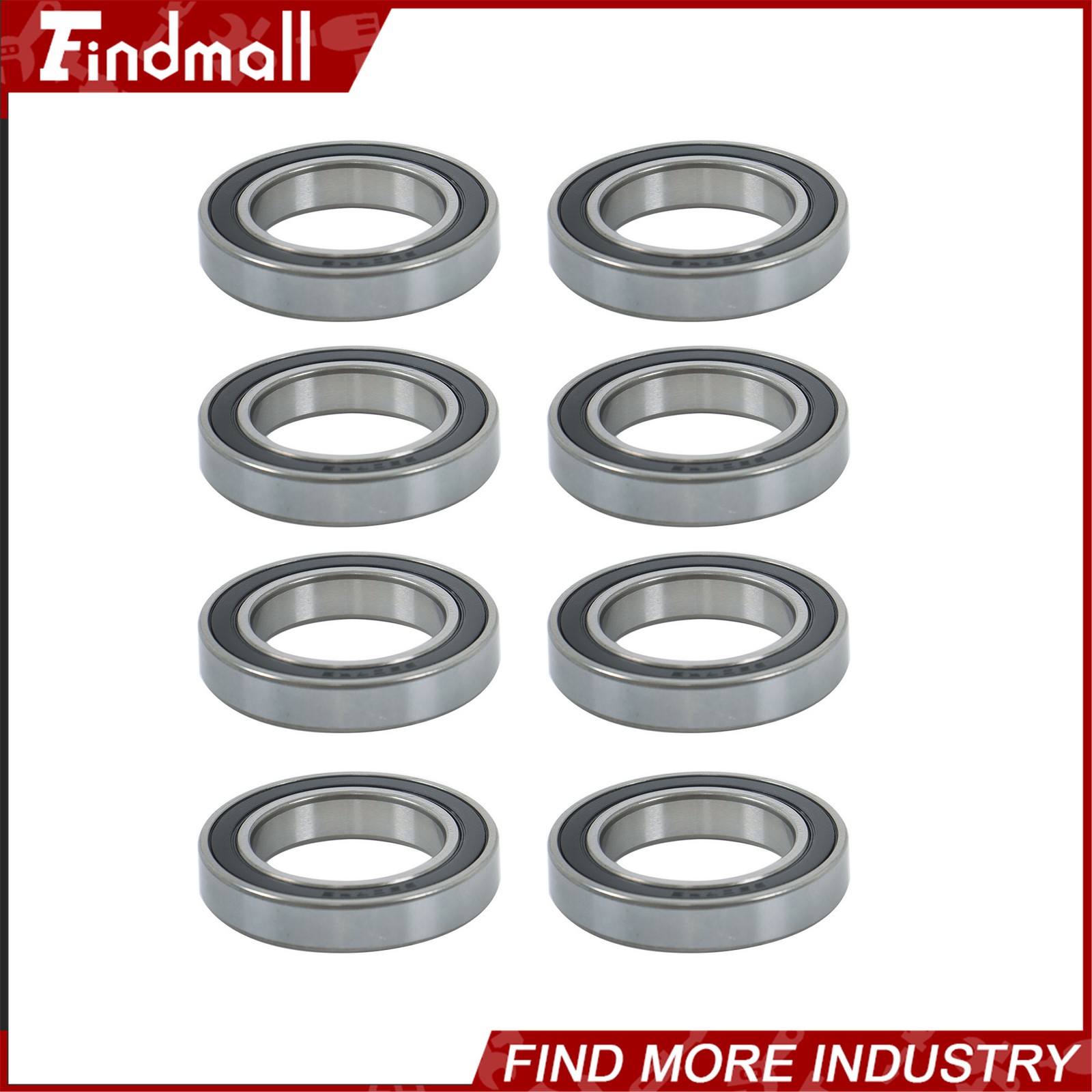 Findmall 6907-2RS Deep Groove Bearings 10pcs 35x55x10mm Rubber Sealed Set