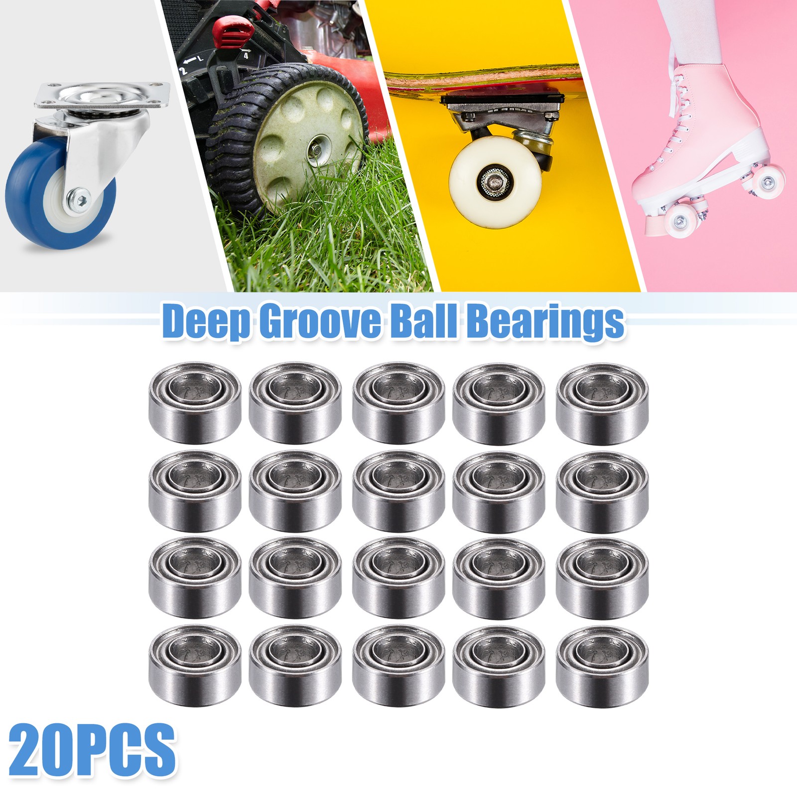20pcs 683ZZ 3x7x3mm Double Metal Shield Single Row Deep Groove Ball Bearings