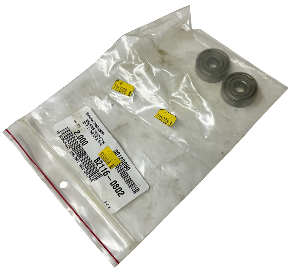 Lot of (2) 1620DS Shielded Ball Bearing 7/16″ ID x 1-3/8″ OD x 7/16″ Width
