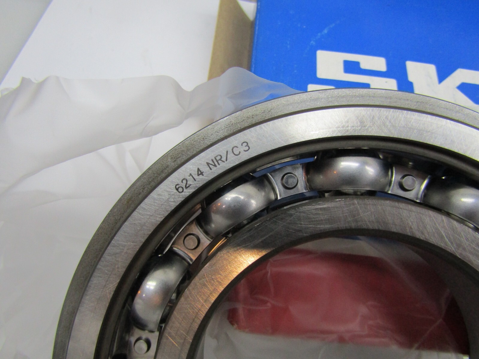SKF 6214NR JEM 70mm X 125mm X 24mm Open Bearing with Snap Ring Made in USA