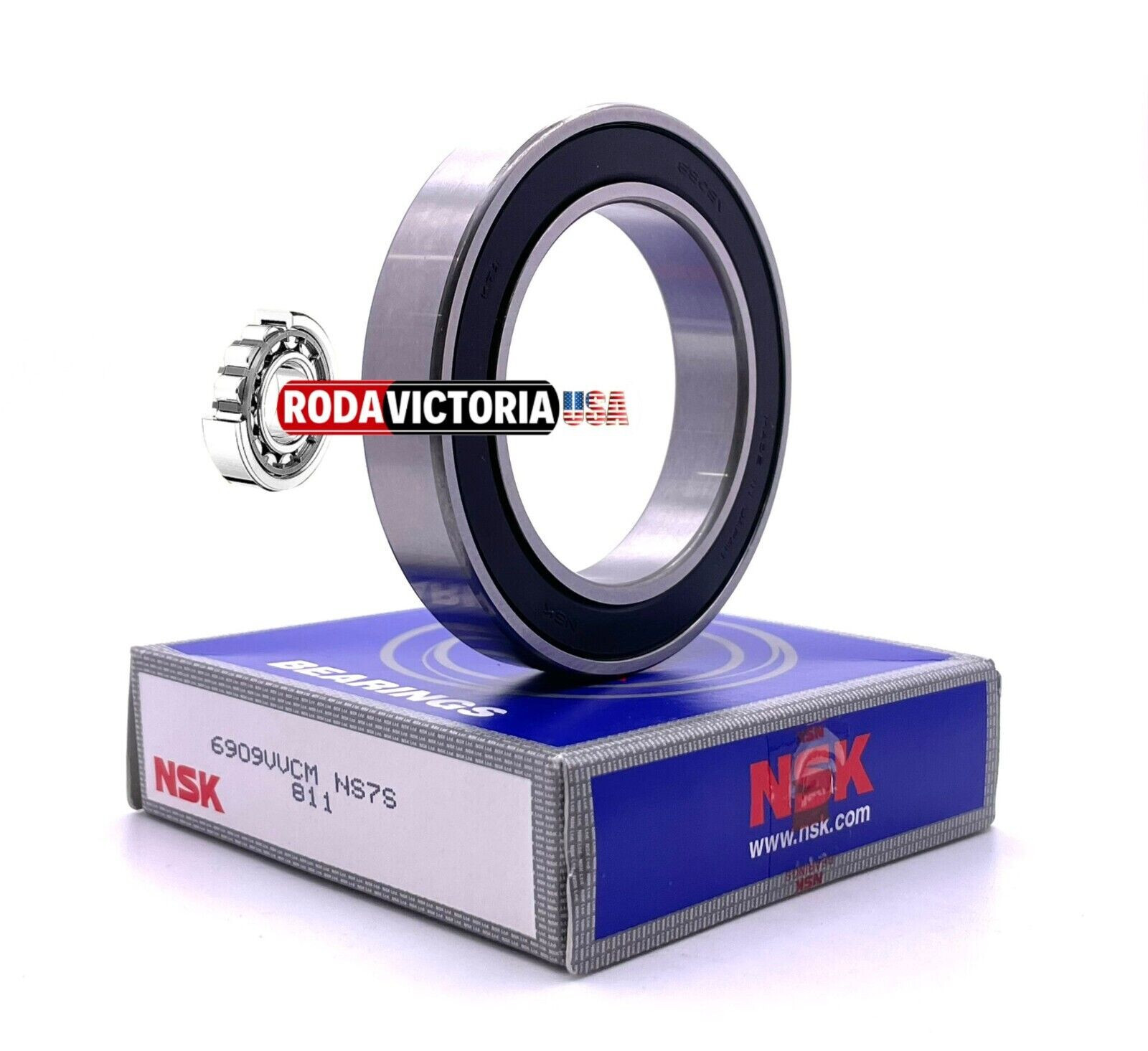 NSK 6909 VV CM Deep Groove Radial Ball Bearing 45x68x12mm 6909-2RS 6909RS 6909D