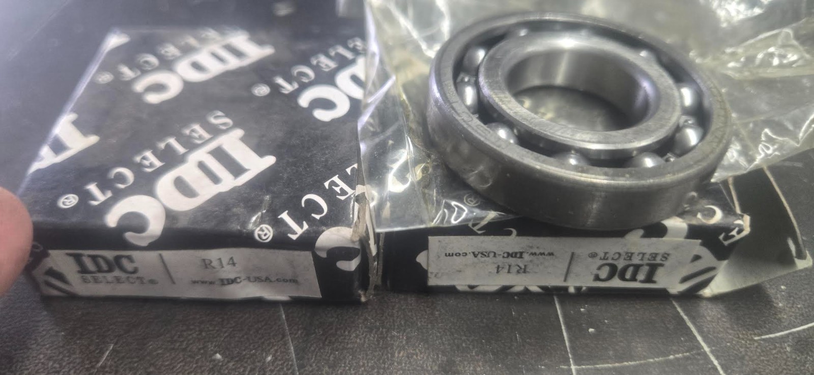 [2-Pack] R14-OPEN Radial Ball Bearing 0.875 in x 1.875 in x 0.50 in (IDxODxW)