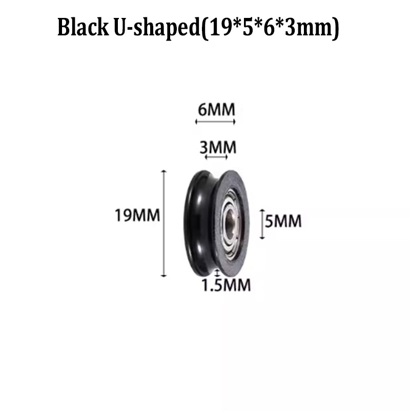 Circular/U/H-Shaped Plastic Coated Bearing Pulley For Sliding Doors and Windows