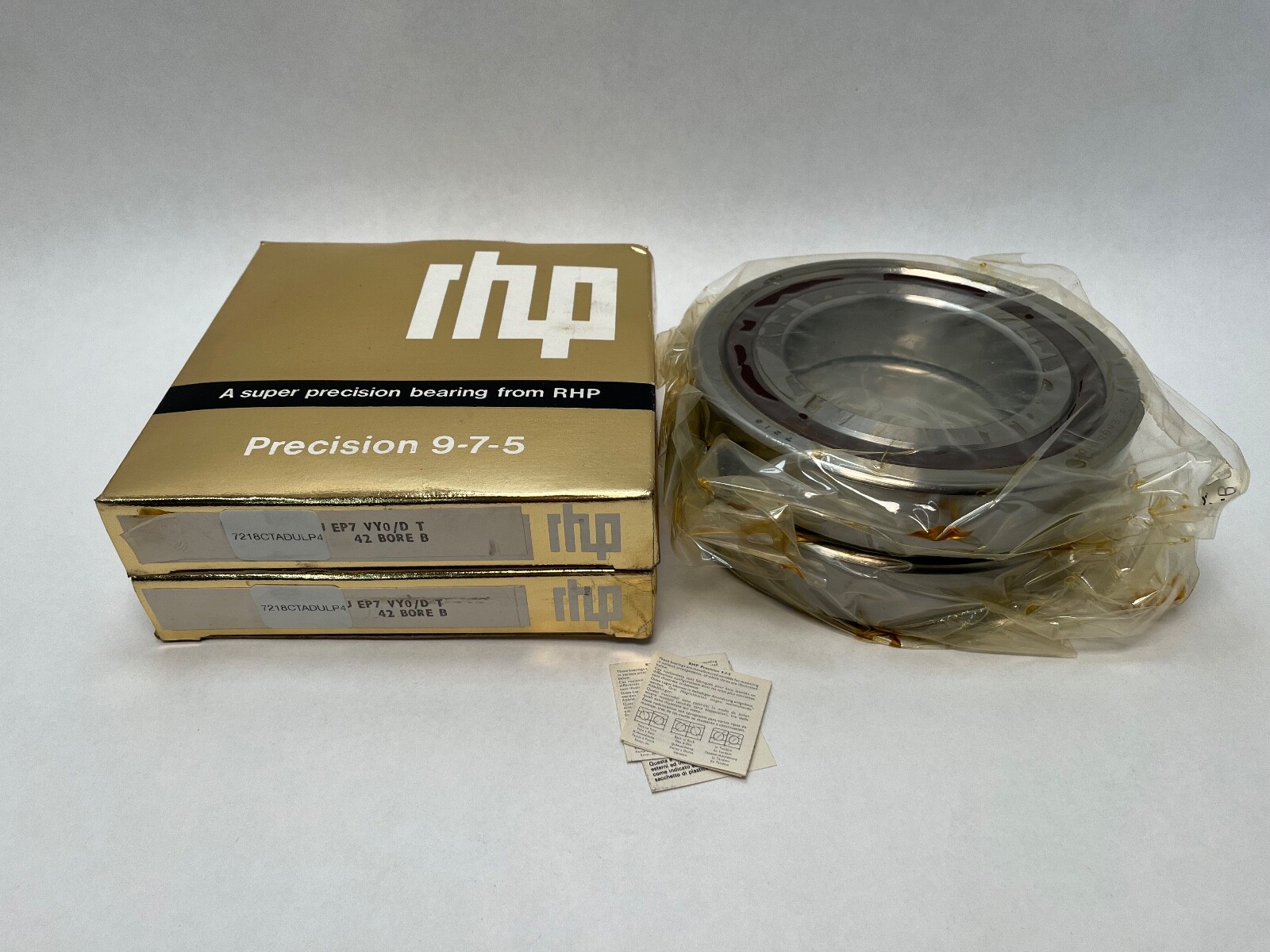 RHP 7218CTDULP4 Bearing 90x160x30mm 7218-C-T-DUL-P4 B7218X2TDULEP7 England 2 Pcs