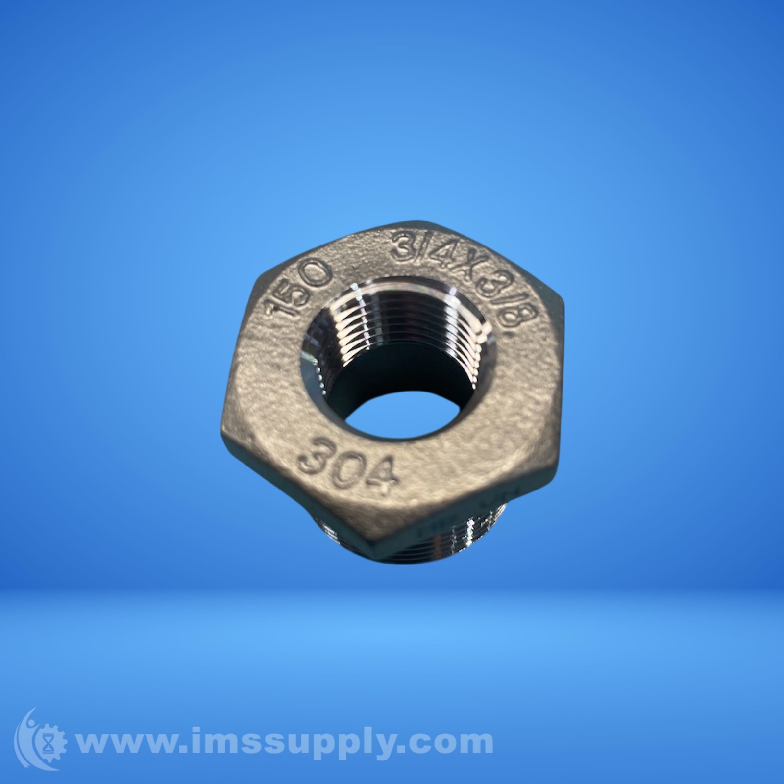 Malleable Iron Pipe Fitting, 3/4 x 3/8 Inch Hex Bushing FNIP