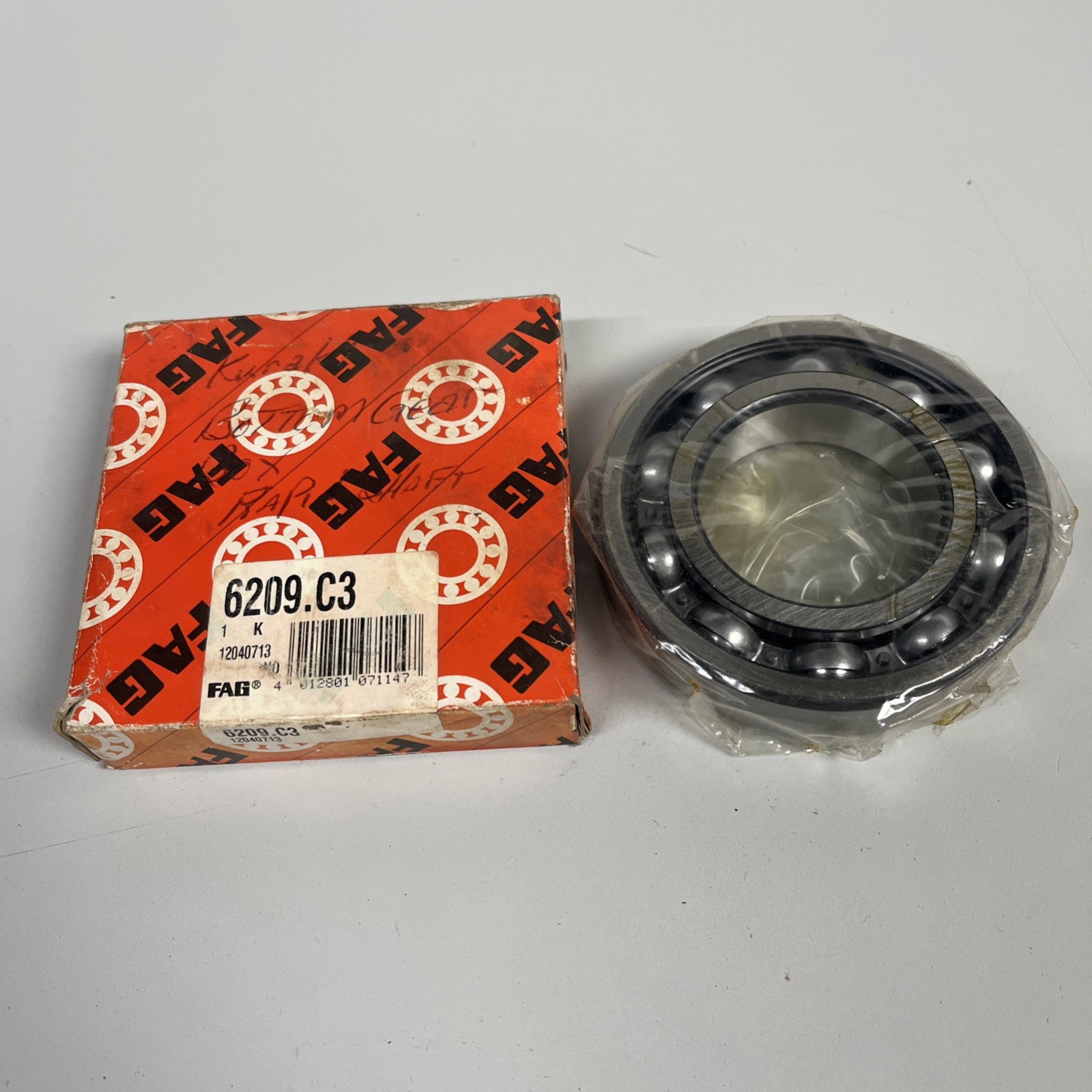 FAG 6209 C3 DEEP GROOVE BALL BEARING, OPEN TYPE, NO SEALS 45x85x19mm