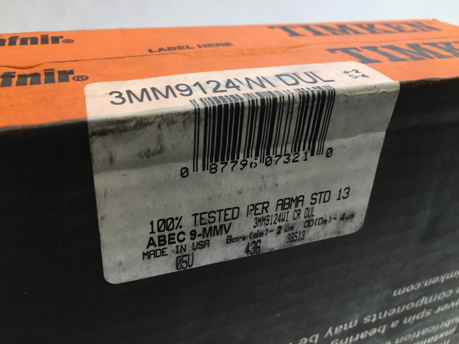 Fafnir 3MM9124WI-DUL Bearing 120x180x28 mm 7024-E 3MM-9124-WI-CR-DUL USA 2 pcs