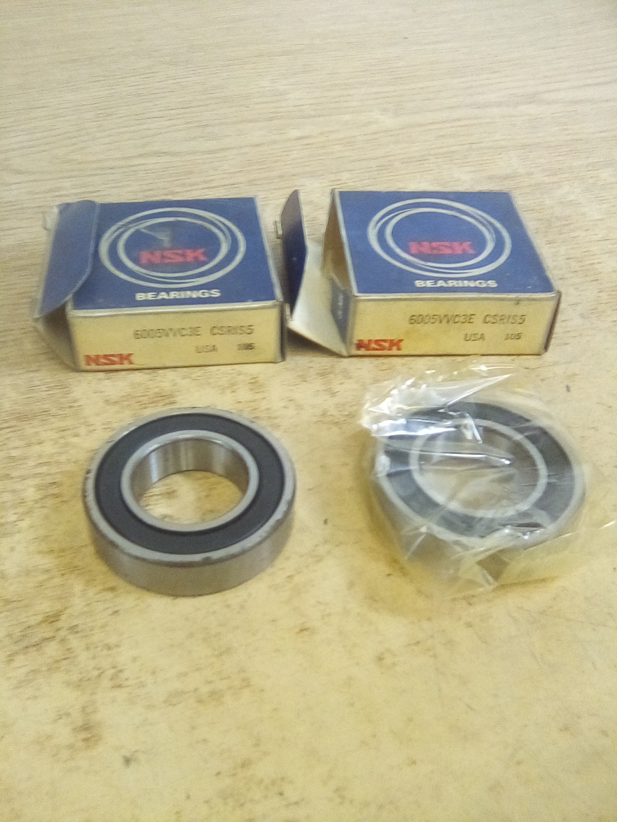 Lot Of 2 NSK 6005VVC3E Bearing