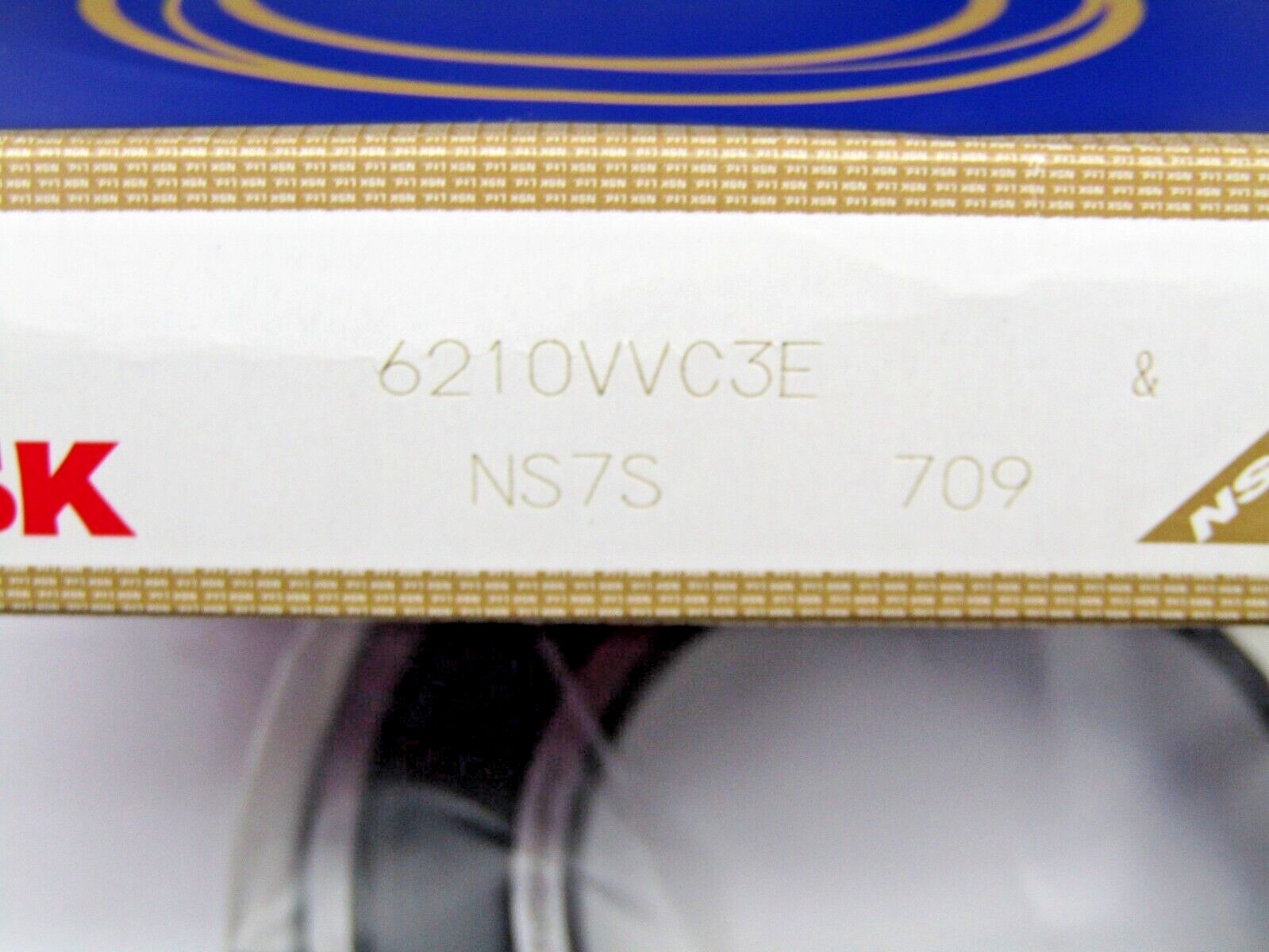 6210VV C3 50 X 90 X 20 Sealed Bearing NSK