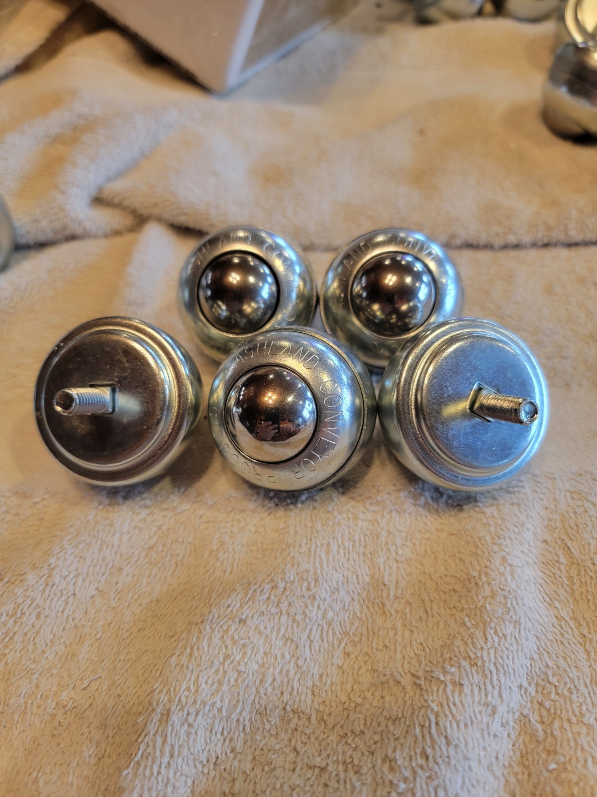 Ashland Conveyor Products Ball Bearing Transfer Round Steel 25.4 mm Dia. 5pk