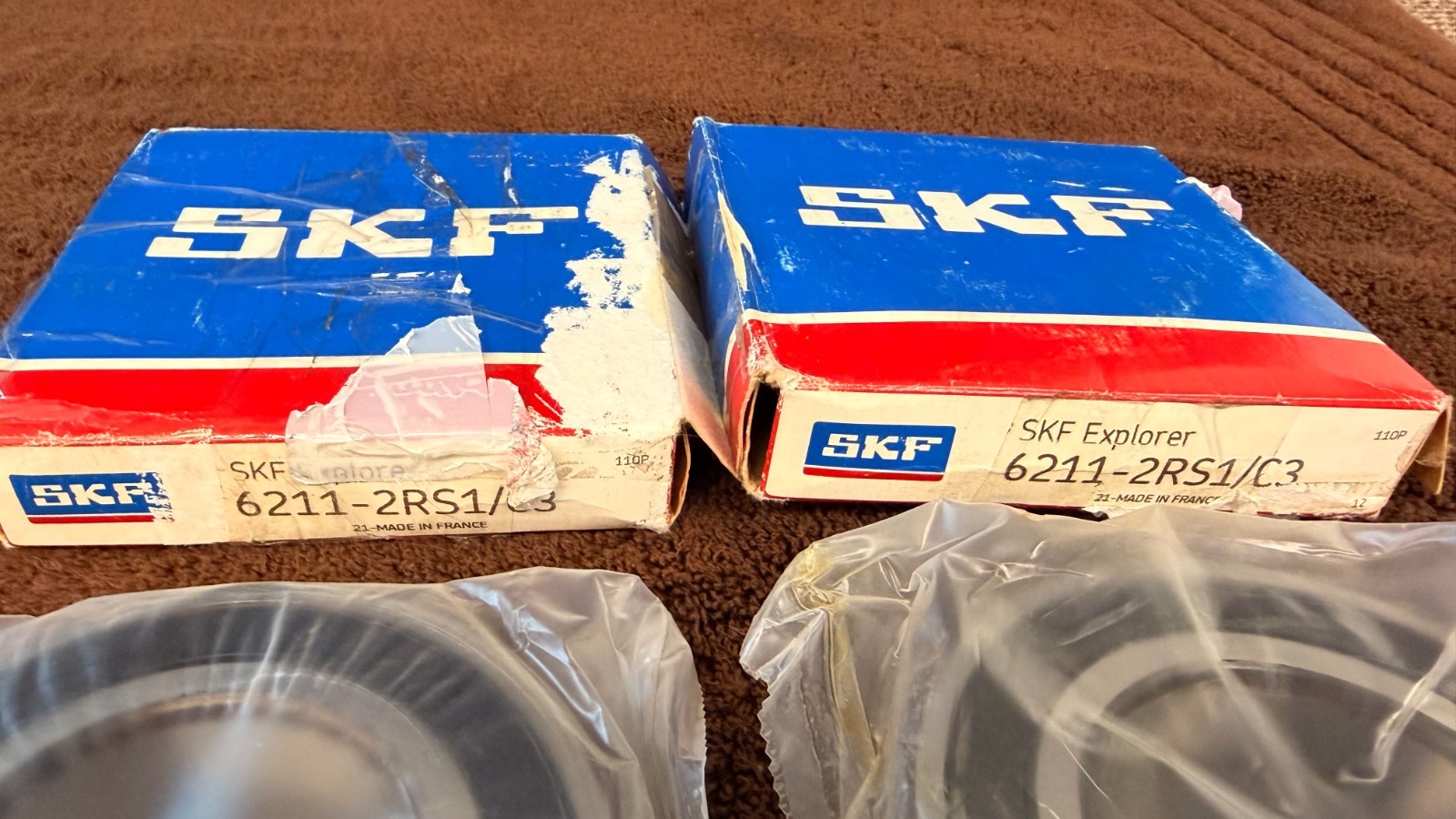 2 SKF Explorer 6211-2RS1/C3 Deep Groove Ball Bearing 55X100X21mm