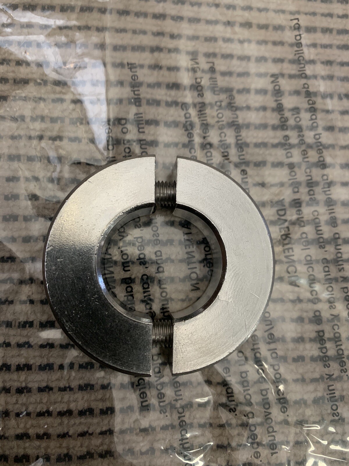 Climax Metal H2C-100-S Shaft Collar, Two Piece, Clamp Style, Stainless Steel, 1″
