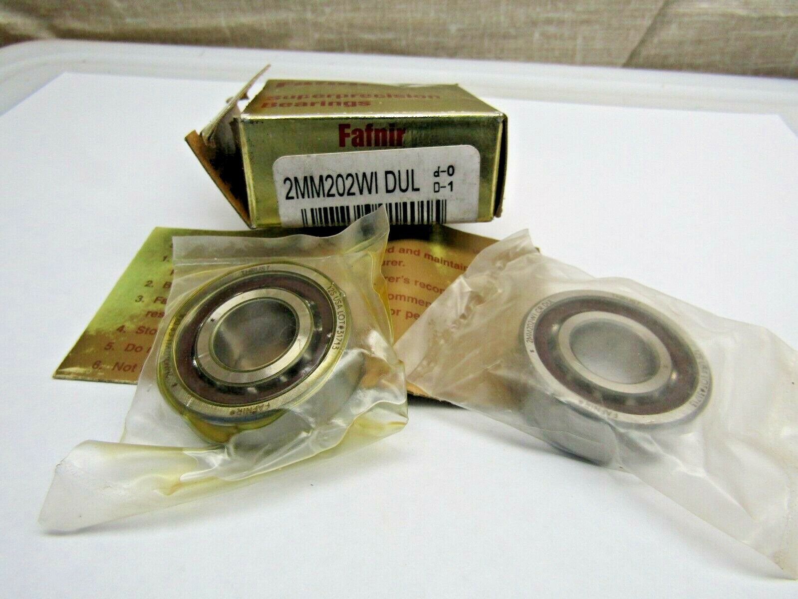 Timken 2MM202WI DUL Super Precision 2 Bearing Set
