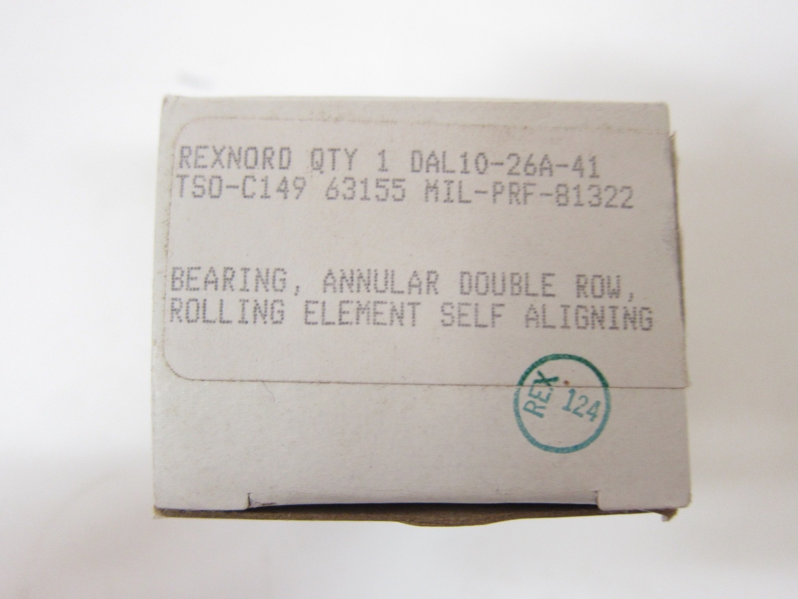 New in Box Rexnord Shafer DAL10-26A-41 Annular Double Row Aerospace Bearing 