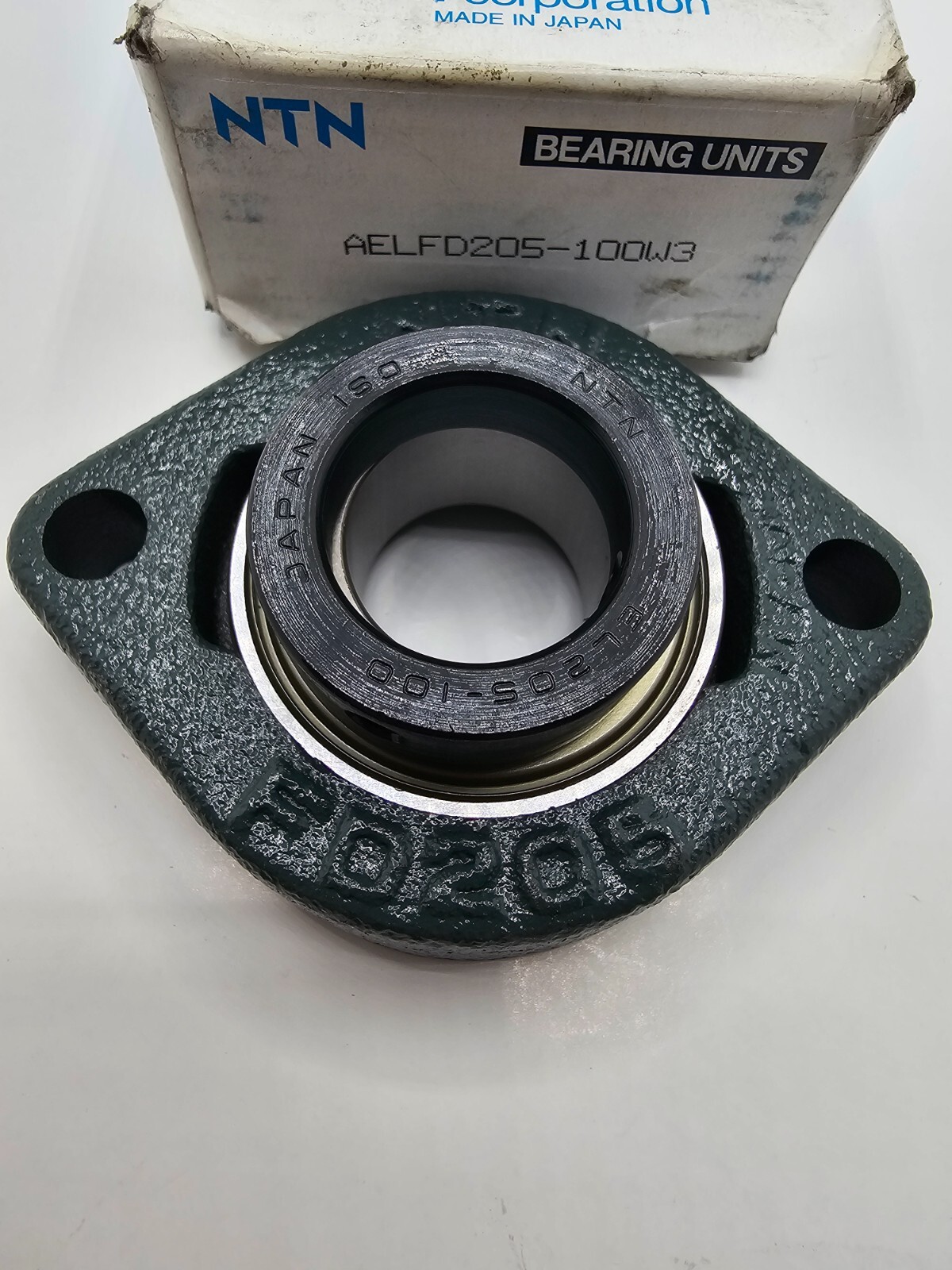 (QTY 2) NTN Flanged Housing & Bearing Unit AELFD205-100W3