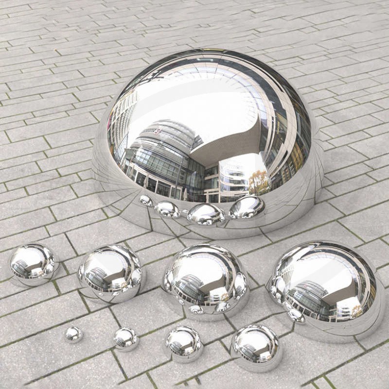 201 Stainless Steel Half Round Ball Hollow Half Round Railing Balls Ø25mm -350mm