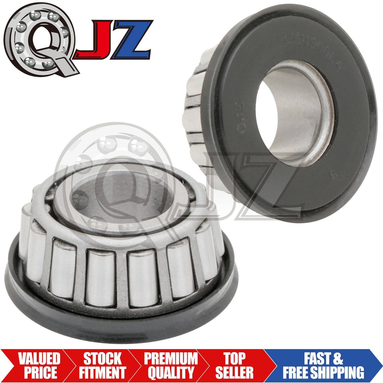 [2-Pack] LM11900LA Tapered Roller Cone with Seal 0.75″ (Bore) x 0.655″ (Width)