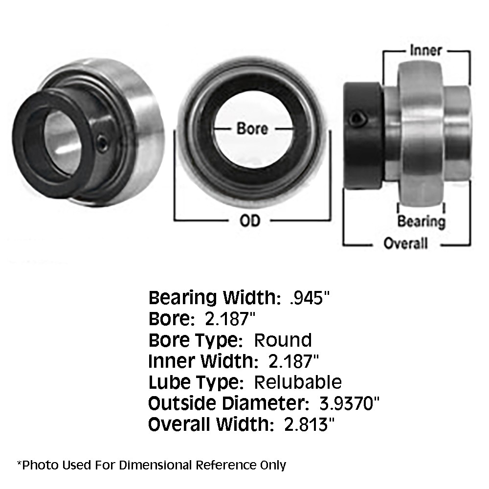 Fits JD9255 New ReLubri Fits CATable Spherical Ball Bearing w/Collar Fits John D