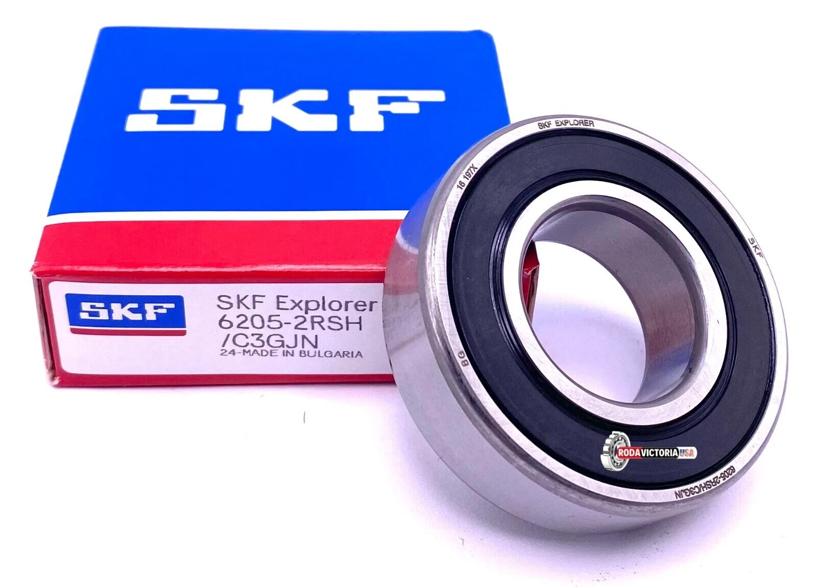 SKF 6205 2RSH C3 GJN Ball Bearing, Rubber Sealed 2RS 25x52x15 mm