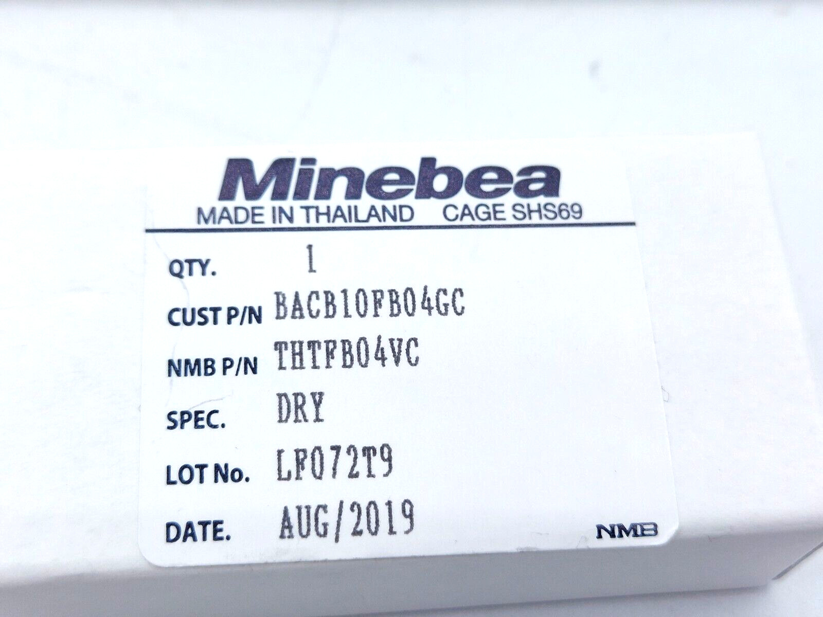 Minebea Spherical Bearing 1/4″x11/16″ BACB10FB04GC THTFB04VC SHS69 LF072T9 *NEW*