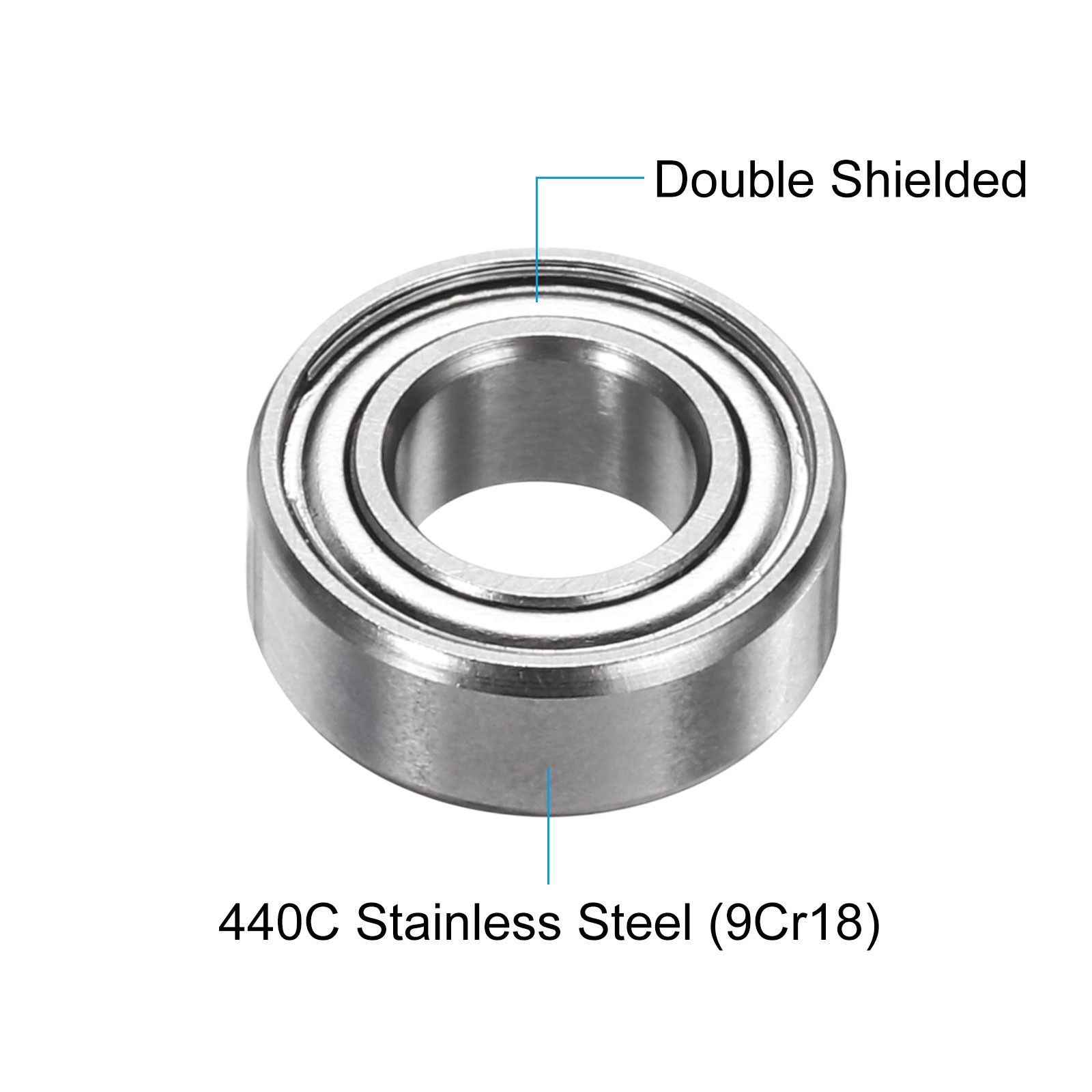 5Set SR188ZZ Stainless Steel Ball Bearing 1/4″x1/2″x3/16″ Shielded Bearings