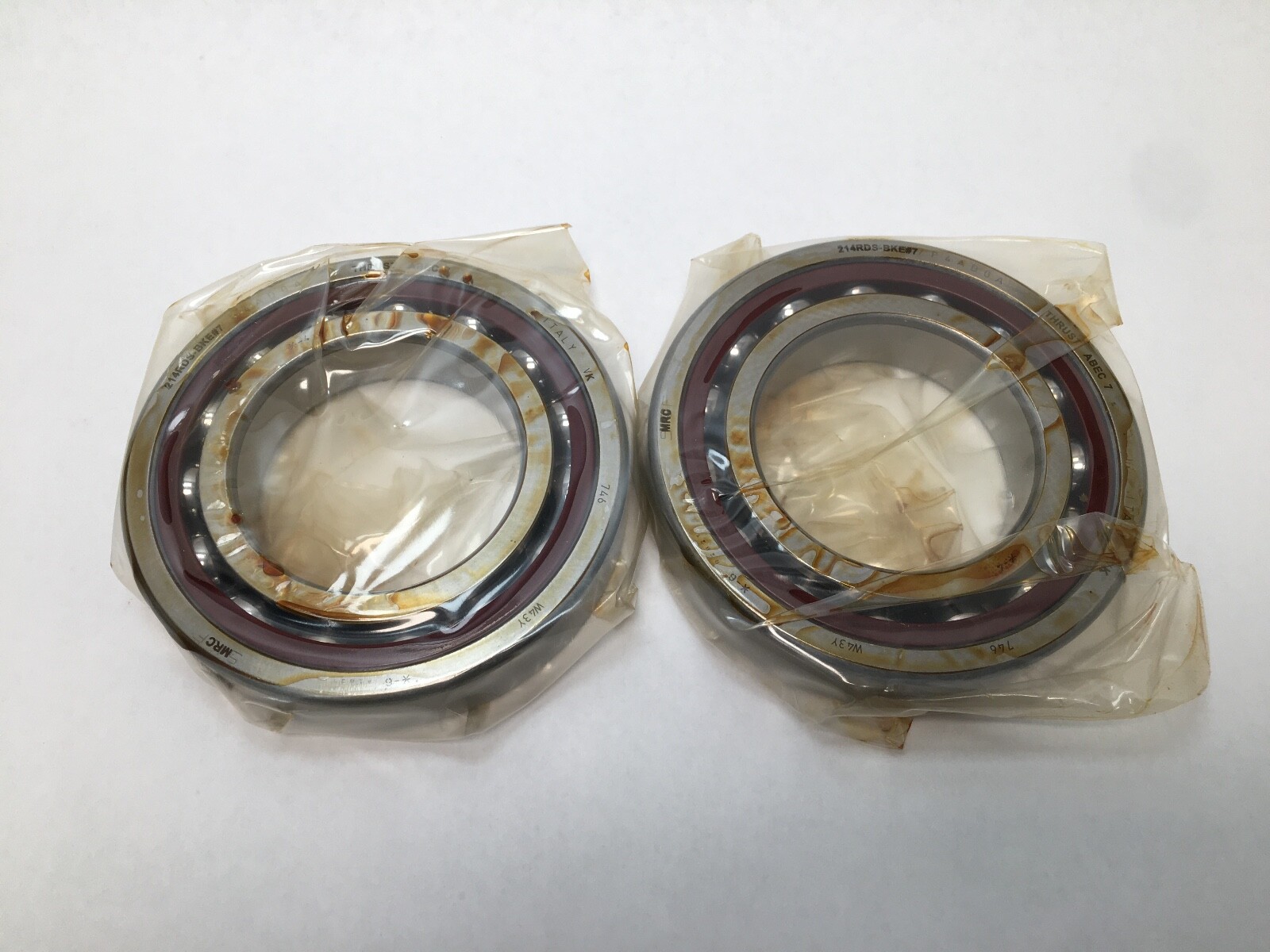 MRC 214RDS Angular Bearing 70x125x24 mm 214 RDS BKE#7 C3 ABEC7 7214 Italy 2 pcs