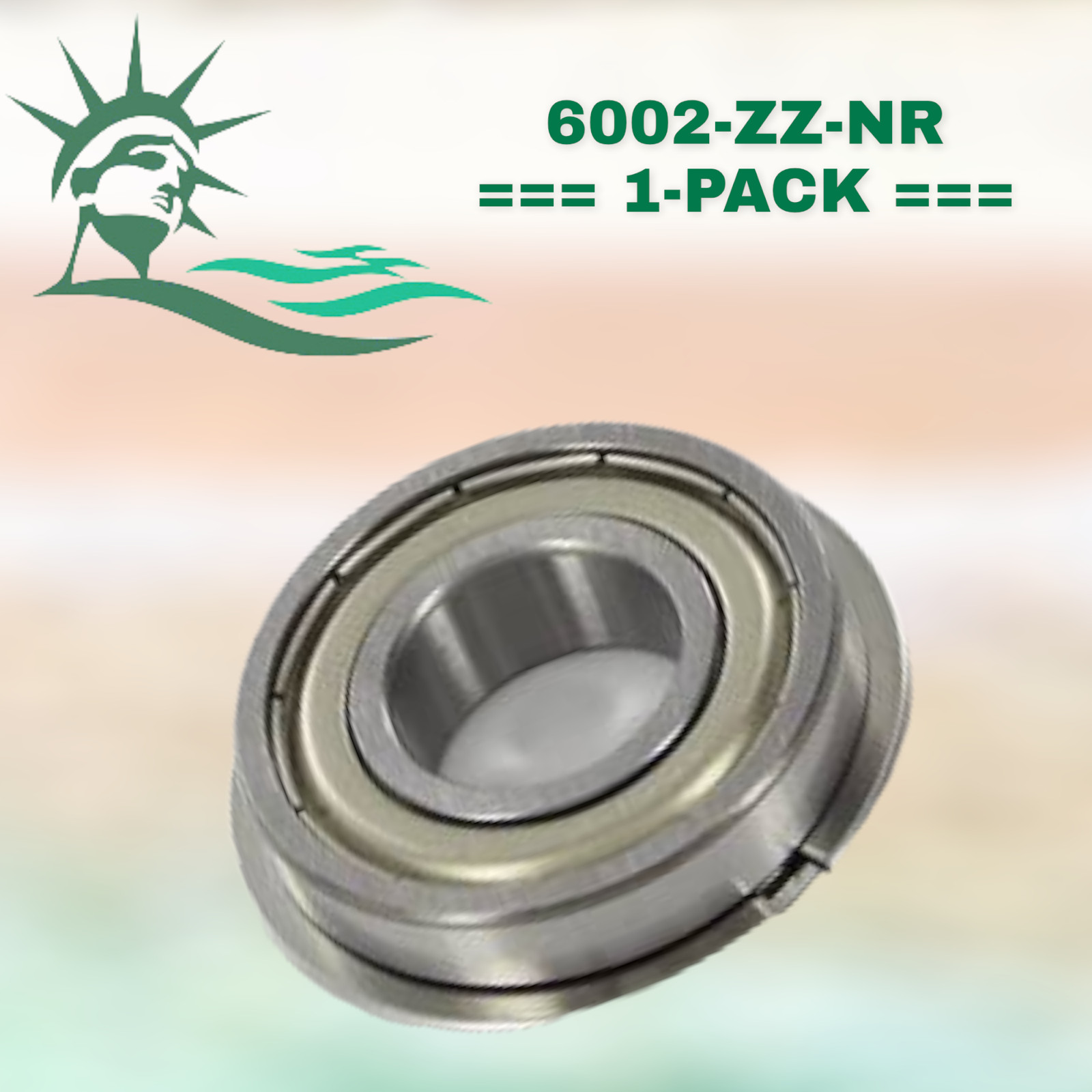 6002-ZZNR WJB Radial Ball Bearing W/2 Shields & Snap Ring R6S3B