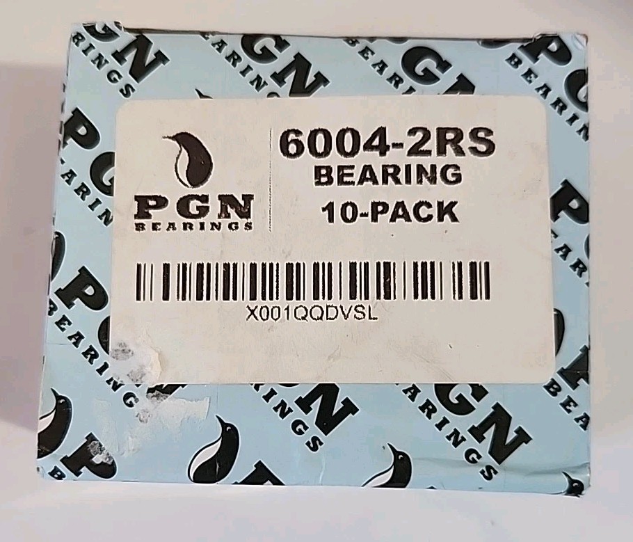 (10) 6004-2RS Premium Rubber Seal Ball Bearing C3 EMQ, 20x42x12, 6004 2RS 6004rs