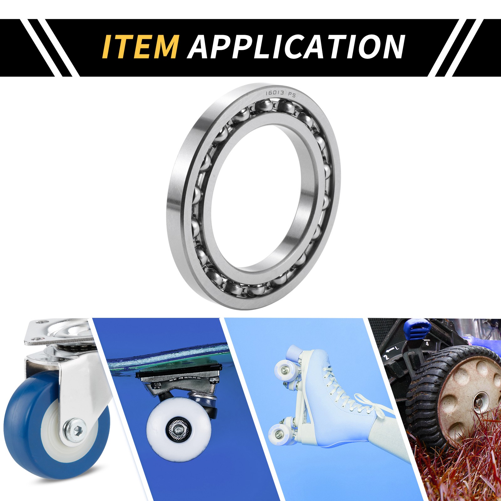 16013 Deep Groove Ball Bearings 65x100x11mm 1 Pcs Scooter Skateboard Wheel