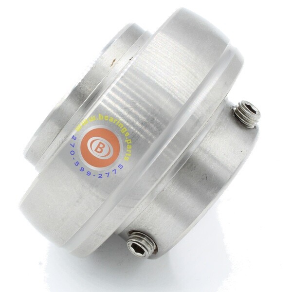 SUC206-19 Stainless Steel 1-3/16" Set Screw Locking Insert Bearing