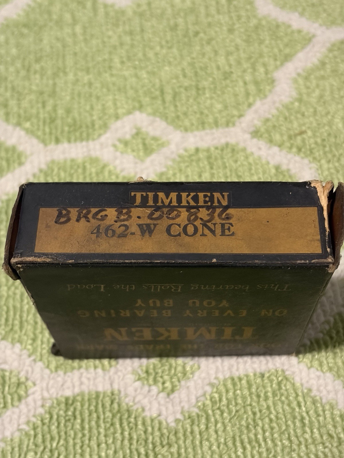 Timken Tapered Roller Bearing – 462-W Single Cone, Imperial – New, Open Box