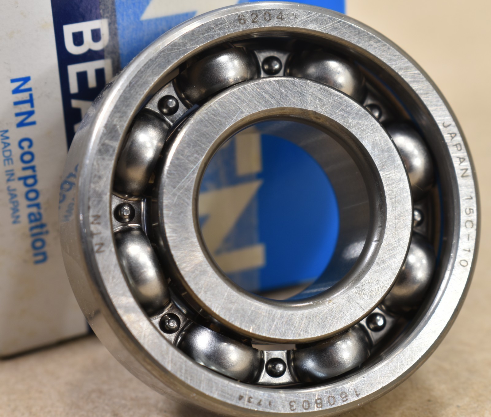 Set of 2 NTN 6204CM, Single Row Deep Groove Ball Bearing, Open, 20x47x14 mm