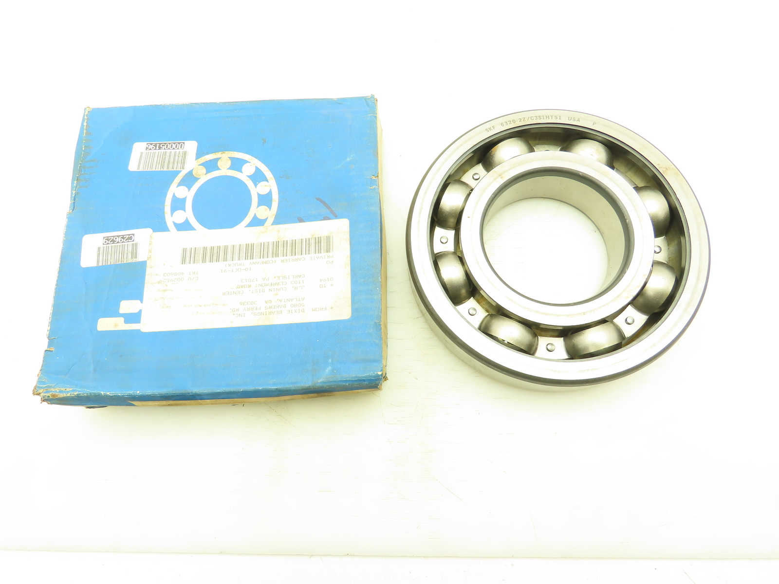 SKF 6320-2Z/C3S1HT51 Radial/Deep Groove Ball Bearing 100mm ID 215mm OD 47mm Wide